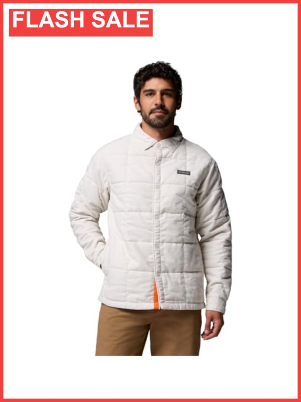 Quilted Shirt Jacket Snap Front Insulated Regular Fit Men's